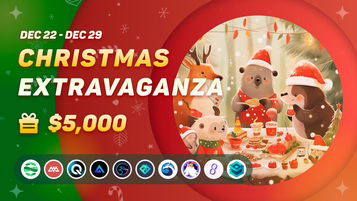 🎆Dive into the festive spirit with our Christmas🎄Extravaganza alongside✨ frens
<a href="/Avascriptions/">Avascriptions</a>
<a href="/BenqiFinance/">BENQI🔺</a>
<a href="/GMX_IO/">GMX 🫐</a>
<a href="/MantaNetwork/">Manta Network (🔱,🔱)</a>
<a href="/perpprotocol/">Perpetual Protocol (=ↀωↀ=)</a>
<a href="/TraderJoe_xyz/">Let's F***ing Joe (formerly Trader Joe)</a> 
<a href="/syncswap/">SyncSwap (((+)))</a>
<a href="/SynFuturesDefi/">SynFutures</a>

🏆5,000 USDT
📅Dec 22 - 29

Begin here🚀
galxe.com/dappOS/campaig…