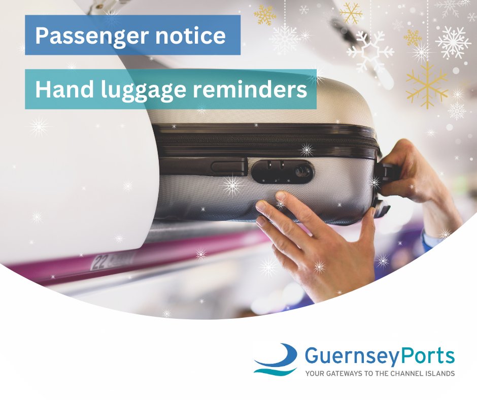 We'd like to remind passengers intending to fly with festive presents in their hand baggage, that requirements are in place for carrying items through security at Guernsey and Alderney Airports.