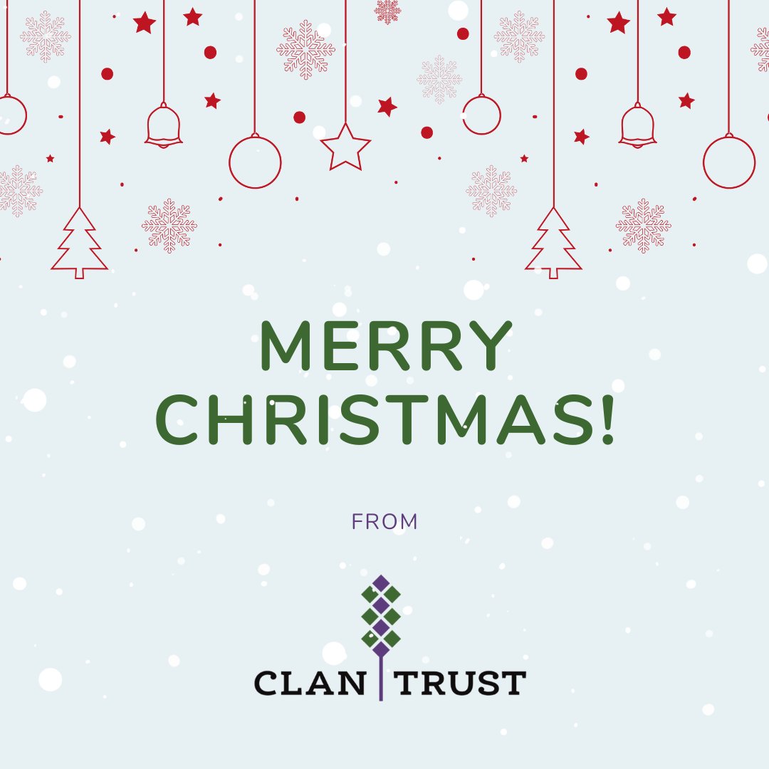 𝐌𝐞𝐫𝐫𝐲 𝐂𝐡𝐫𝐢𝐬𝐭𝐦𝐚𝐬 from all of us at the Clan Trust! 🎄 We hope you have an enjoyable and restful break. 🥂 #ClanTrust #NorfolkCharity