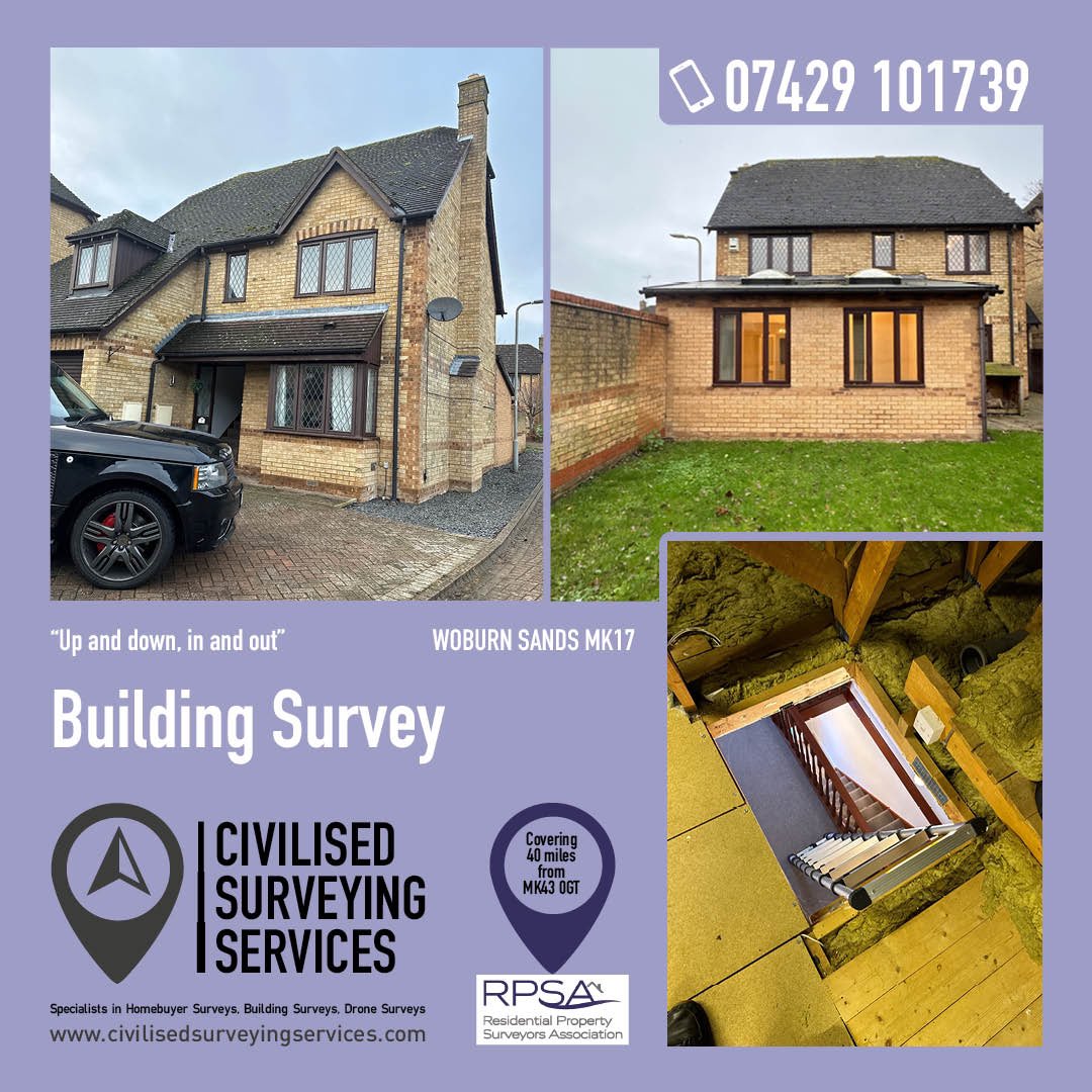 Specialists in Homebuyer Surveys, Building Surveys and Drone Surveys ☎️ Call 07429 101739 or Click civilisedsurveyingservices.com

#homebuyers #homebuyer #buildingsurvey #buildingsurveying #buildingsurveyor #surveyor #drone #dronesurveyor #woburnsands #bedfordshire