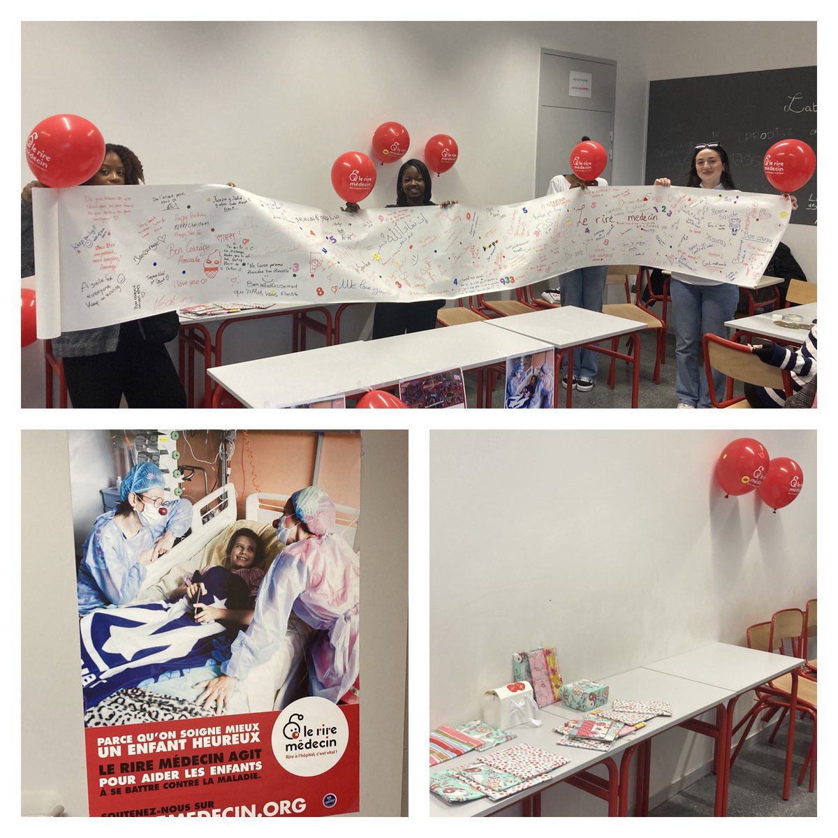 Place à la solidarité à <a href="/JJRSarcelles/">Lycée Jean-Jacques Rousseau de Sarcelles</a> grâce aux BTS CI et Mrs Adjedj. A beautiful charity project to make children laugh ! Well done to the students 🫶👏❤️‍🩹 <a href="/LeRireMedecin/">Le rire médecin</a>