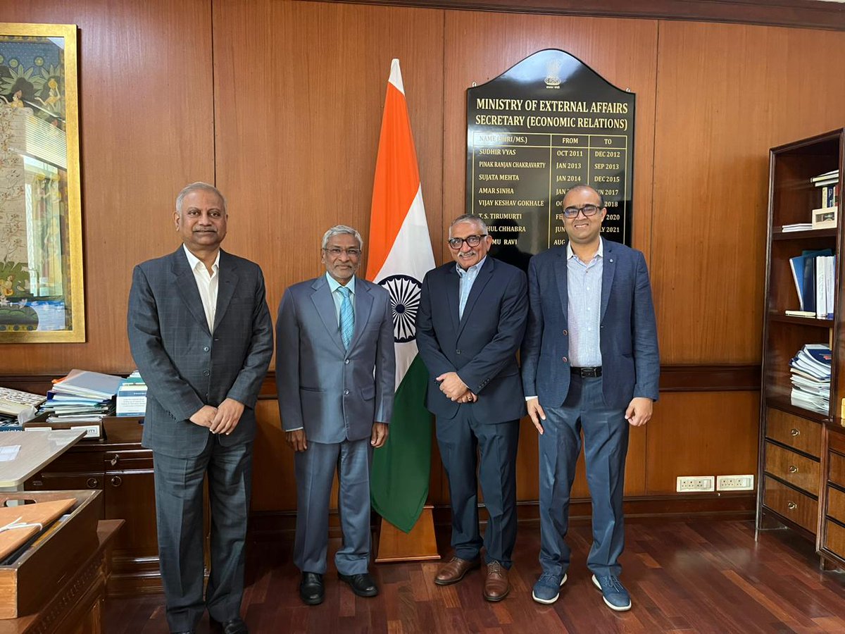 On December 21, 2023, IAMAI engaged in insightful discussions with Shri Ravi Dammu, Secretary (Economic Relations) in the Ministry of External Affairs, India. The distinguished participants included Ajay khanna, Subho Ray, and Gaurav Chopra