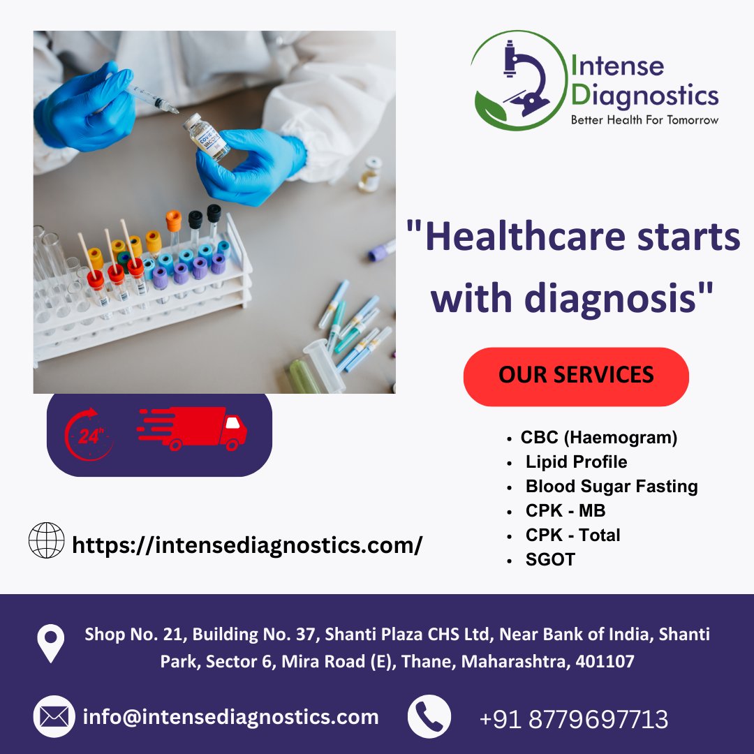 Intensediagn's tweet photo. Diagnosis involves identifying the nature and cause of a medical condition, and an intense or thorough diagnostic approach is essential

8779697713
info@intensediagnostics.com
https://t.co/WndS2YsTt4

#diagnostic #pathologylabinmiraroad #medical #healthcare #intense #health https://t.co/xWCfO16wMF