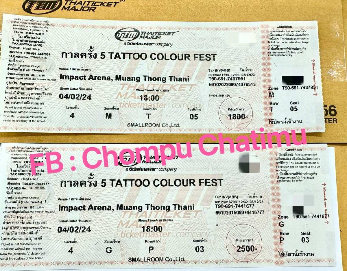 LittleHippo29's tweet photo. @jaowipawee รอบวันอาทิตย์ ที่ 4 กุมภาพันธ์
โซน M แถว T ที่นั่ง 05 ขาย 1,900 บาท
โซน G แถว P ที่นั่ง 03 ขาย 2,600 บาท

*ราคารวมค่าธรรมเนียมหน้าเว็บค่ะ 
อย่างอื่นไม่บวกเพิ่ม*

นัดรับแนวรถไฟฟ้าได้ค่ะ 
- บีทีเอสห้าแยกลาดพร้าว
- รถไฟฟ้าสายสีชมพู
- รถไฟฟ้าสายสีแดงดอนเมือง-บางซื่อ https://t.co/pSQl5U1qLI
