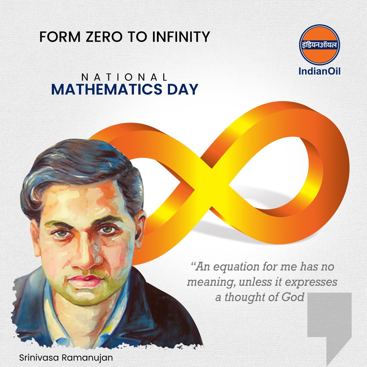 My tributes to the exceptionally gifted mathematician #SrinivasaRamanujan. On this day, let his legacy fuel our passion for innovation and solve complex problems.

#NationalMathematicsDay2023