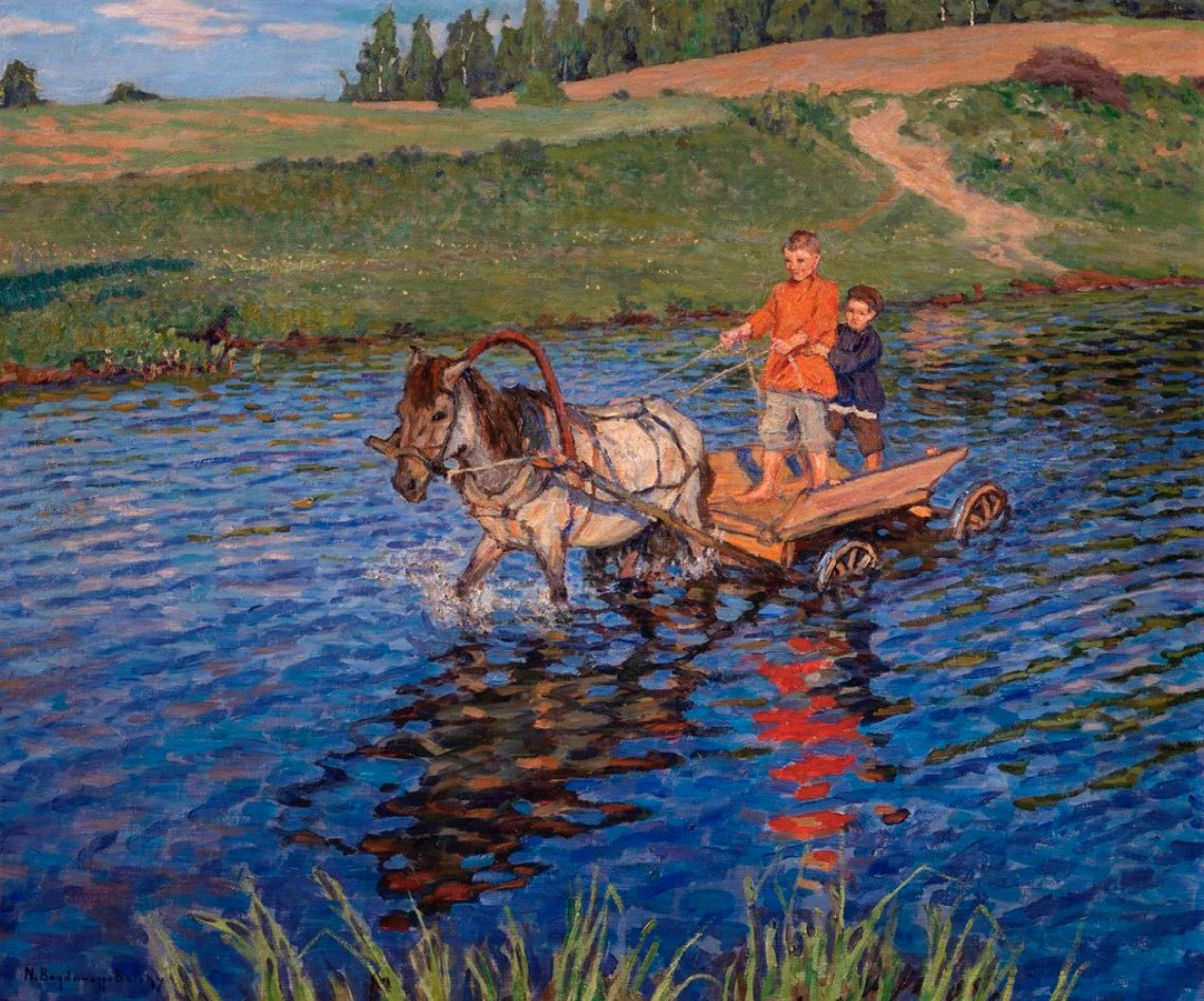Nikolai Bogdanov-Belsky Crossing the River.