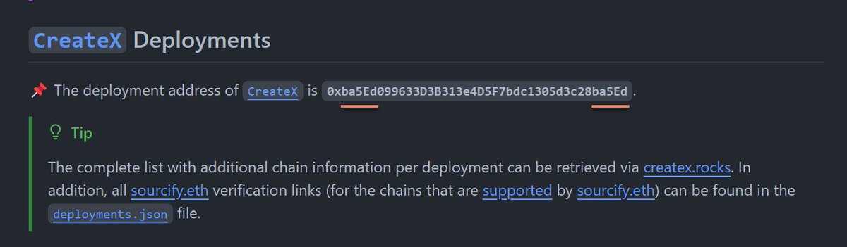 1/ What a fucking feat! After 3 days of non-stop deploying, I am proud to finally announce that `CreateX` is now live on 56 EVM chains. This is a historic moment that redefines the current state of contract factories. A big s/o to my co-author @msolomon44! twitter.com/pcaversaccio/s…