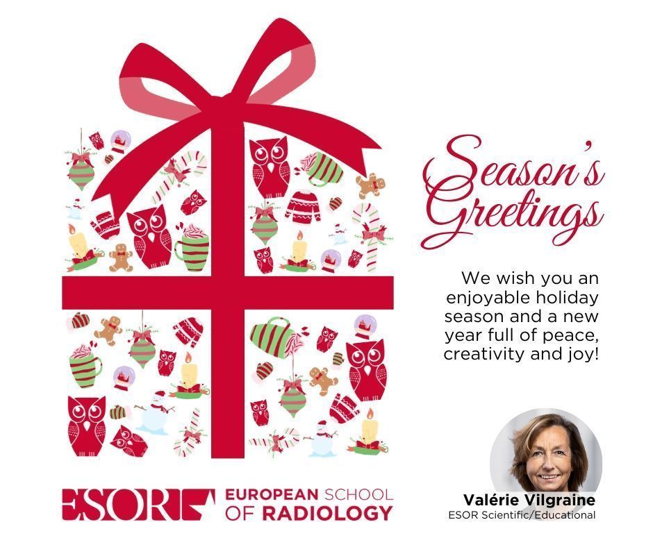 At ESOR, we extend our warmest wishes for a peaceful and joyous holiday season. We wish you all a happy holiday and a successful new year ahead! 🌟🎁 #Radiology #HappyHolidays @myesr