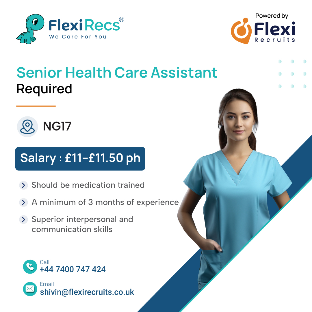 Senior Healthcare Assistant required
Apply here: dashboard.flexirecs.com/?tag-name=SCHAO
.
.
.
.
#flexirecs #Healthcare #healthcarerecruitment #healthcarerecruitmentagency #healthcareinnovation #healthcareassistant #HealthcareAssistantJobs #HCA #hcajobs #carehomesuk #CareHomeJobs