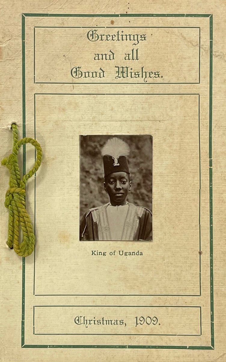 Here we have one of the earliest Christmas Cards that featured Kabaka Daudi Chwa in 1909. He was 13 years of age.