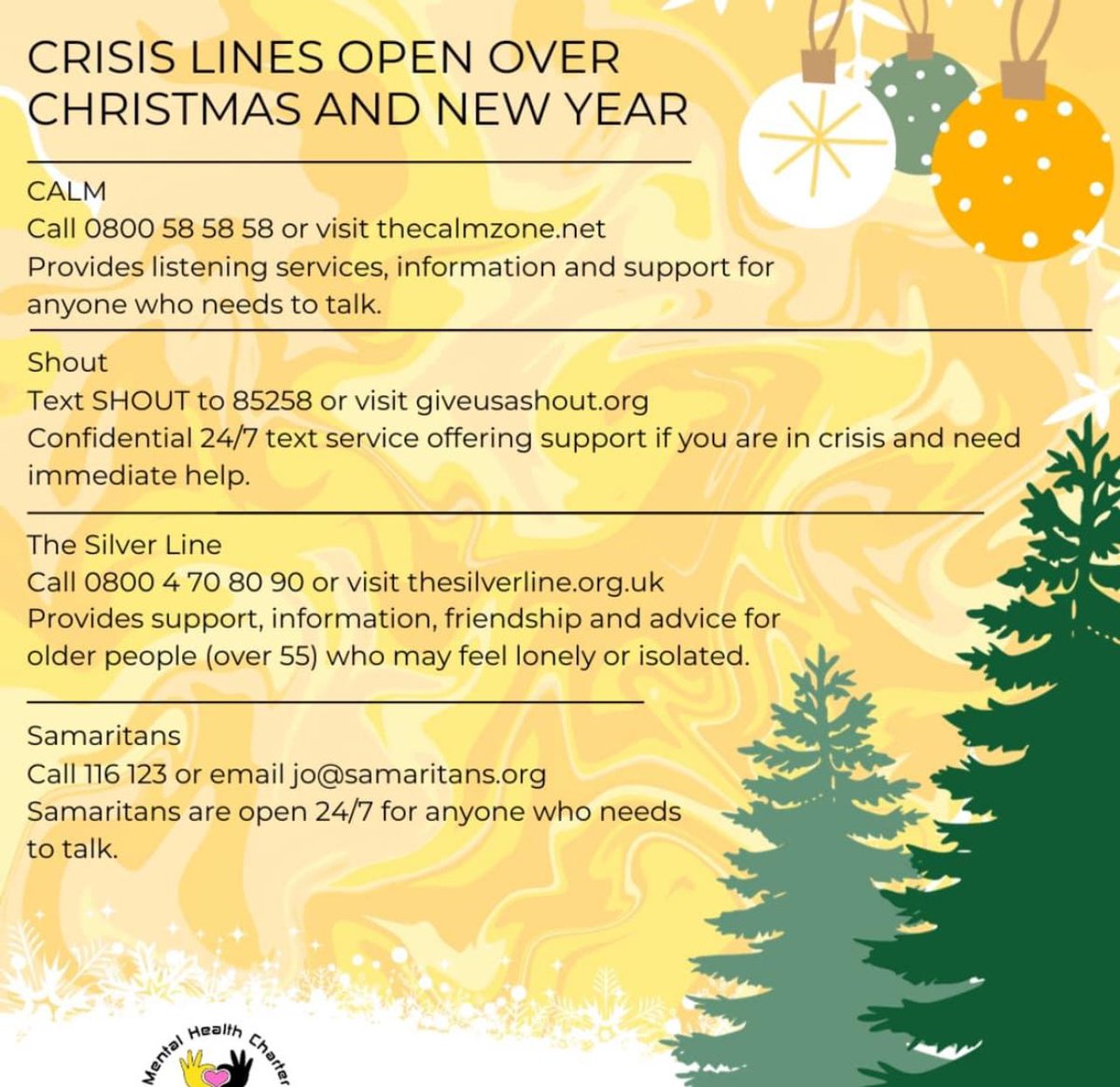 This time of year can be overwhelming, isolating and a sad time for many , so I’m going to leave this here…. remember it’s not weak to speak. ❤️