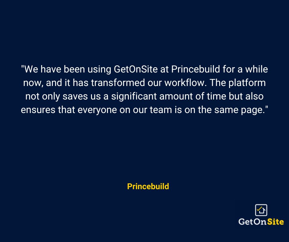 GetOnSite (@getonsitefast) on Twitter photo It's great to get some feedback from our customer <a href="/Princebuild/">Princebuild</a> #TransformedWorkflow #OnlineInductions It's great to get some feedback from our customer <a href="/Princebuild/">Princebuild</a> #TransformedWorkflow #OnlineInductions