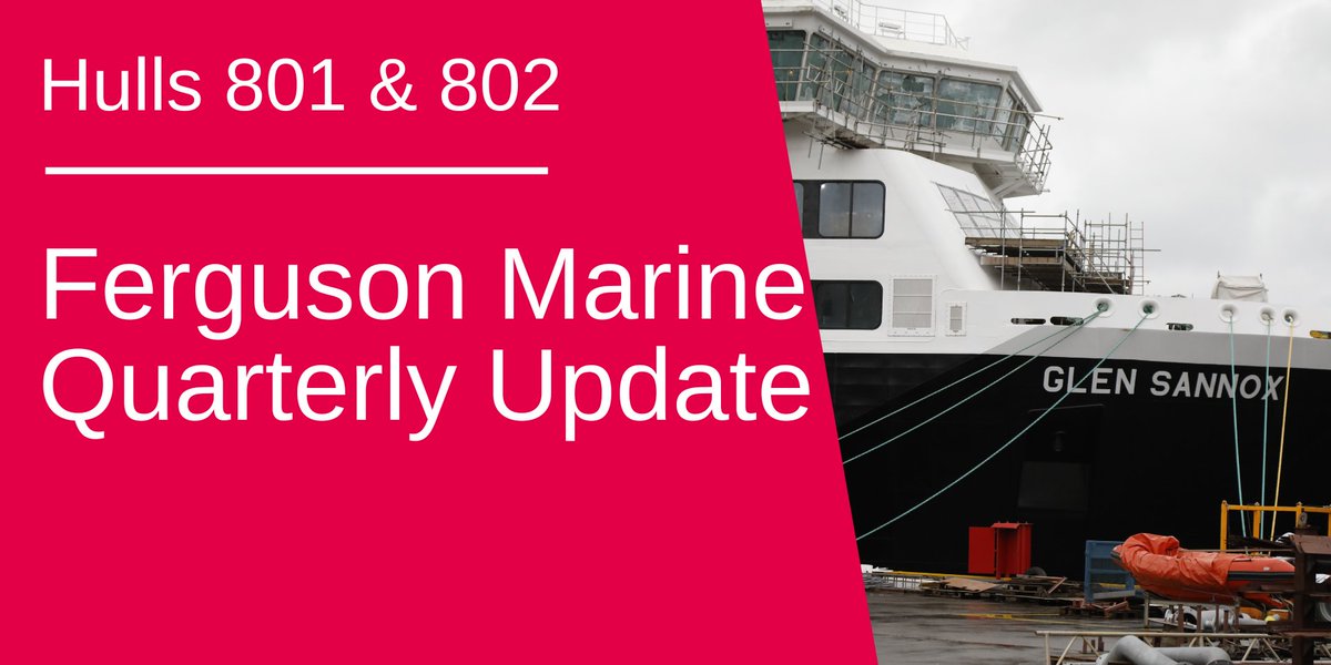 We've received a Quarterly Update from Ferguson Marine which sets out a further review “of the dates and budget” being undertaken. Cab Sec @neilcgray calls this ‘extremely concerning’. Read the update: ow.ly/Gyqn50Qlnr7 Letter from @neilcgray: ow.ly/eLjM50Qlnr6