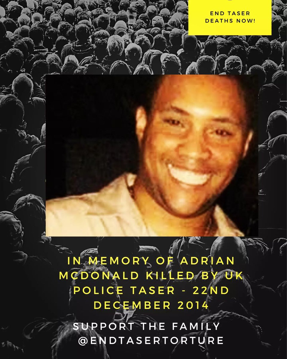 In memory of Adrian McDonald killed on this day in 2014 by Staffordshire police during a period of mental distress. Adrian leaves behind two children and a loving family 💔🕊️ We continue to demand justice for Adrian and all the other vulnerable young men killed by UK police.