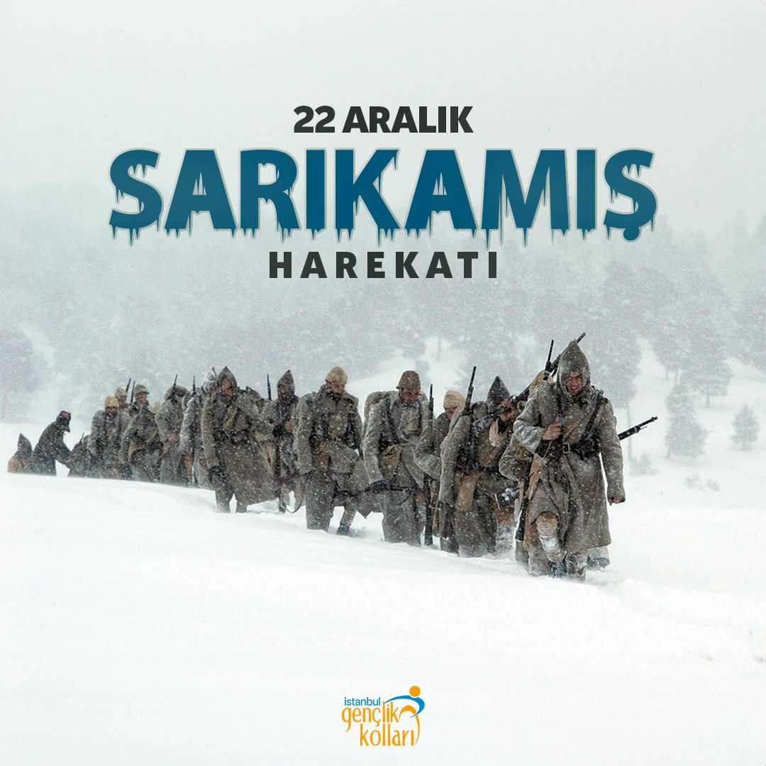 “Şüheda fışkıracak toprağı sıksan şüheda”🇹🇷

Geri dönmeyi bir an bile düşünmeyen, vatanı için canlarını feda eden aziz şehitlerimizi, #Sarıkamış Harekatı’nın 109. yıl dönümünde rahmet ve minnetle anıyorum.