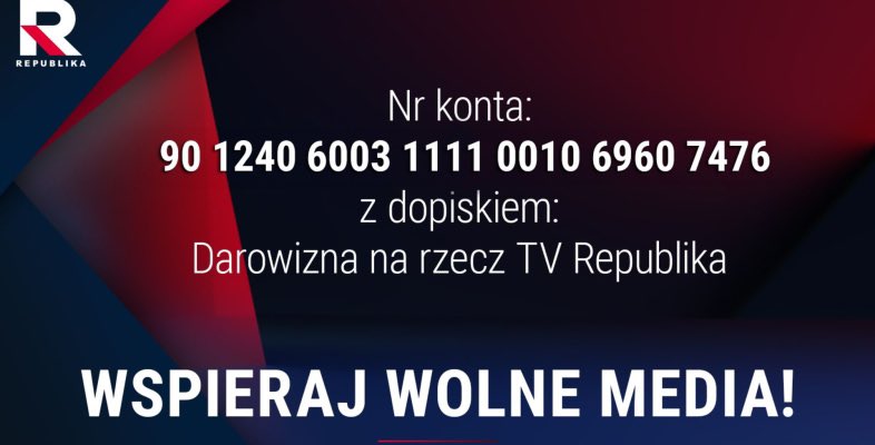 Chciałbym zachęcić wszystkich do ustawienia cyklicznych wpłat (chociaż 10-20 zł miesięcznie) na <a href="/RepublikaTV/">Telewizja Republika 🇵🇱 #włączprawdę</a>. Stacja ta potrzebuje naszego wsparcia aby konkurować z zachodnimi gigantami medialnymi na czele z <a href="/tvn24/">tvn24</a> 🔵. Jeżeli Polacy sami nie zadbają o polskie media🇵🇱, to będziemy