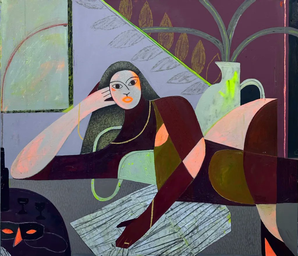 Happy Christmas-Friday 💜

we hope you can already lean back and start your weekend right away. Let you inspire by this piece by #BobGeerts:
FROM SALOON TO SANCTUARY, 2023
Mixed media on linen
55 1/8 x 63 in
140 x 160 cm
To enquire about this work, click bit.ly/46jkZDt.