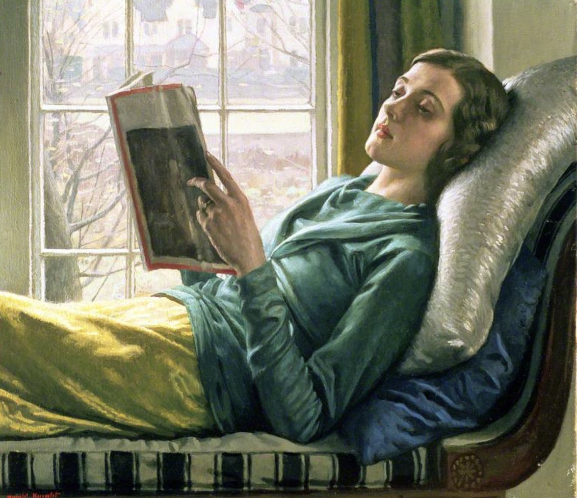 Harold Knight 🎨 Girl Reading,1932.
