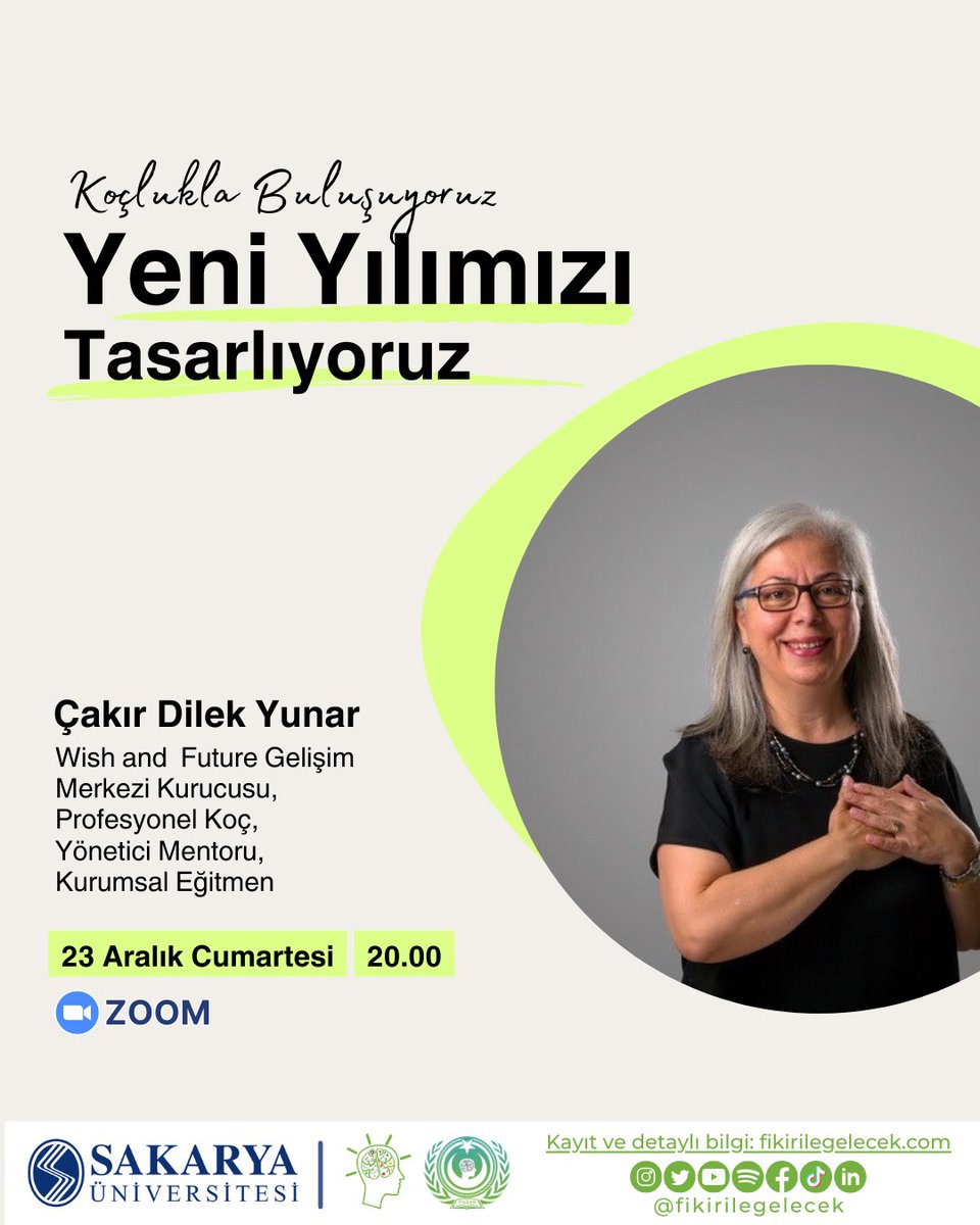 📅23 Aralık 2023 ⏰20:00
📌Yeni Yılımızı Tasarlıyoruz
📍Zoom
📌Fikir İle Gelecek Topluluğu
<a href="/sakaryauni/">Sakarya Üniversitesi</a> <a href="/FikirileGelecek/">Fikir ile Gelecek</a>