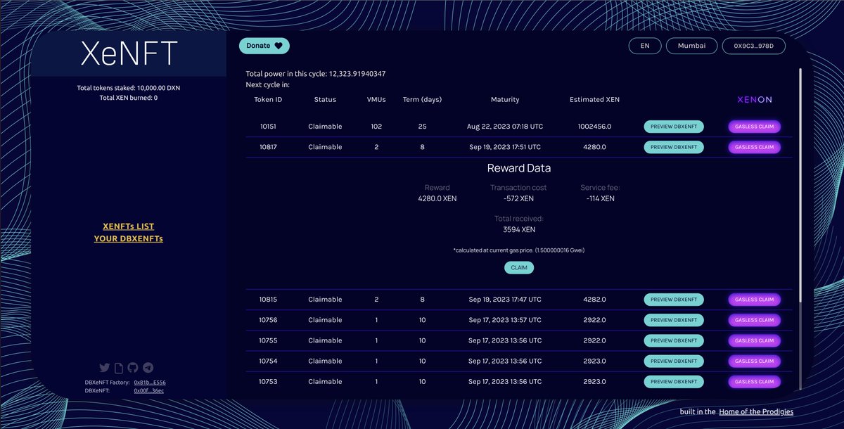 DBXeNFT's tweet image. Delighted to say👉all tests are now✅completed for moving forward with #Xenon integration to #DBXeNFT #DBXen app

In the next couple of hours we will start working on getting Xenon live across all chains where OpenGSN is available

📌#Ethereum 
📌#BSC 
📌#Avalanche  
📌#Polygon