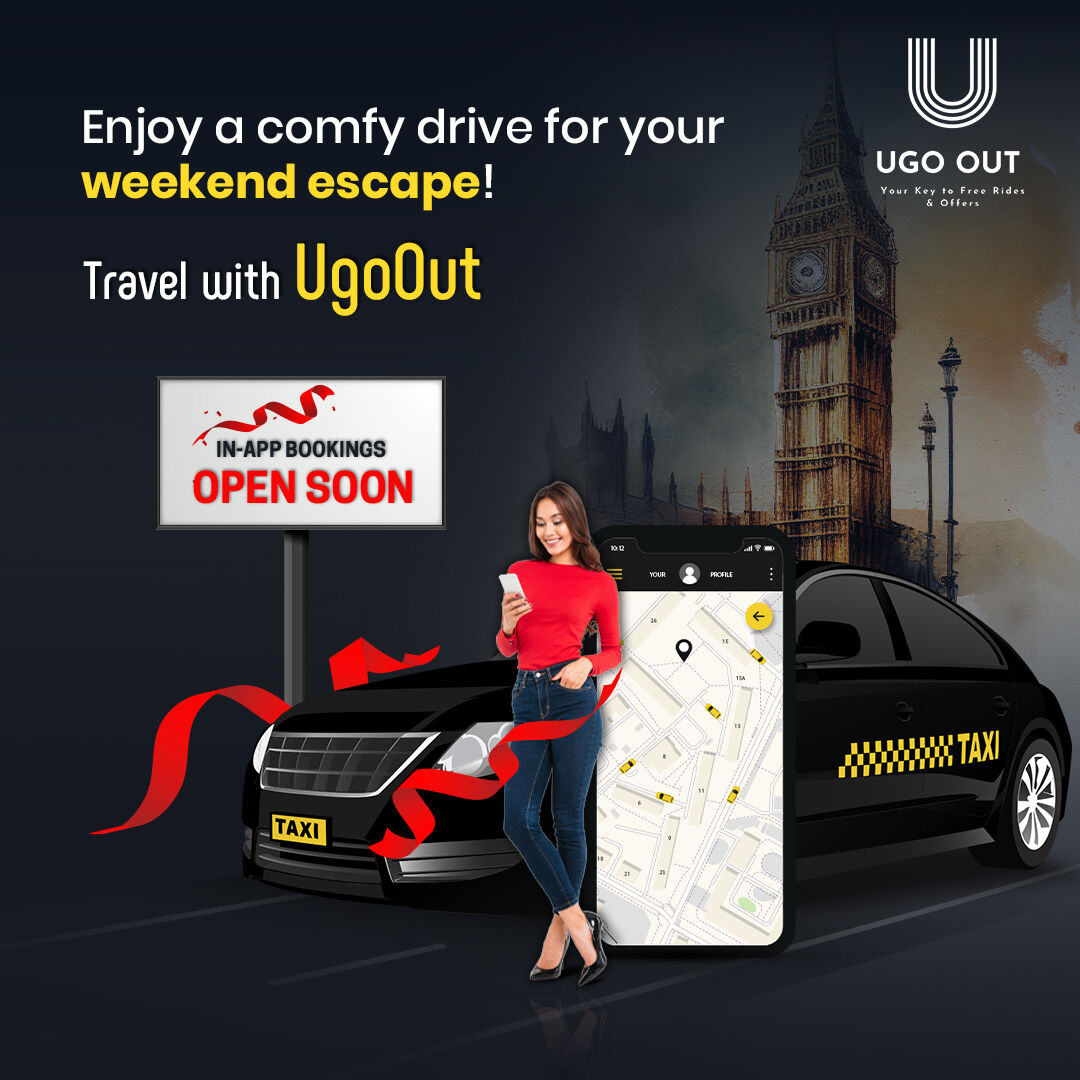 Your weekend adventure starts at your doorstep with UgoOut cabs.

📲 IN-APP BOOKINGS OPEN SOON 🔜

#ComingSoon #UgoOutApp #UgoOut #TaxiBooking #UK #UKtravel #UKusinesses #VisitEngland #UpcomingLaunch #TaxiService #Transportation #Travel #AffordableTaxi #CabBookingApp #Safe