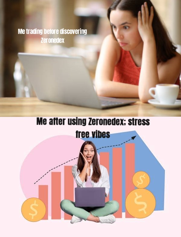 Prityworld's tweet image. Discovering @ZeroneProtocol was a game-changer! 😅📈 From stressful trading to absolute zen mode! #StressFreeTrading #ZeroneProtocol&quot;&amp;gt;&amp;gt;zeronedex.com