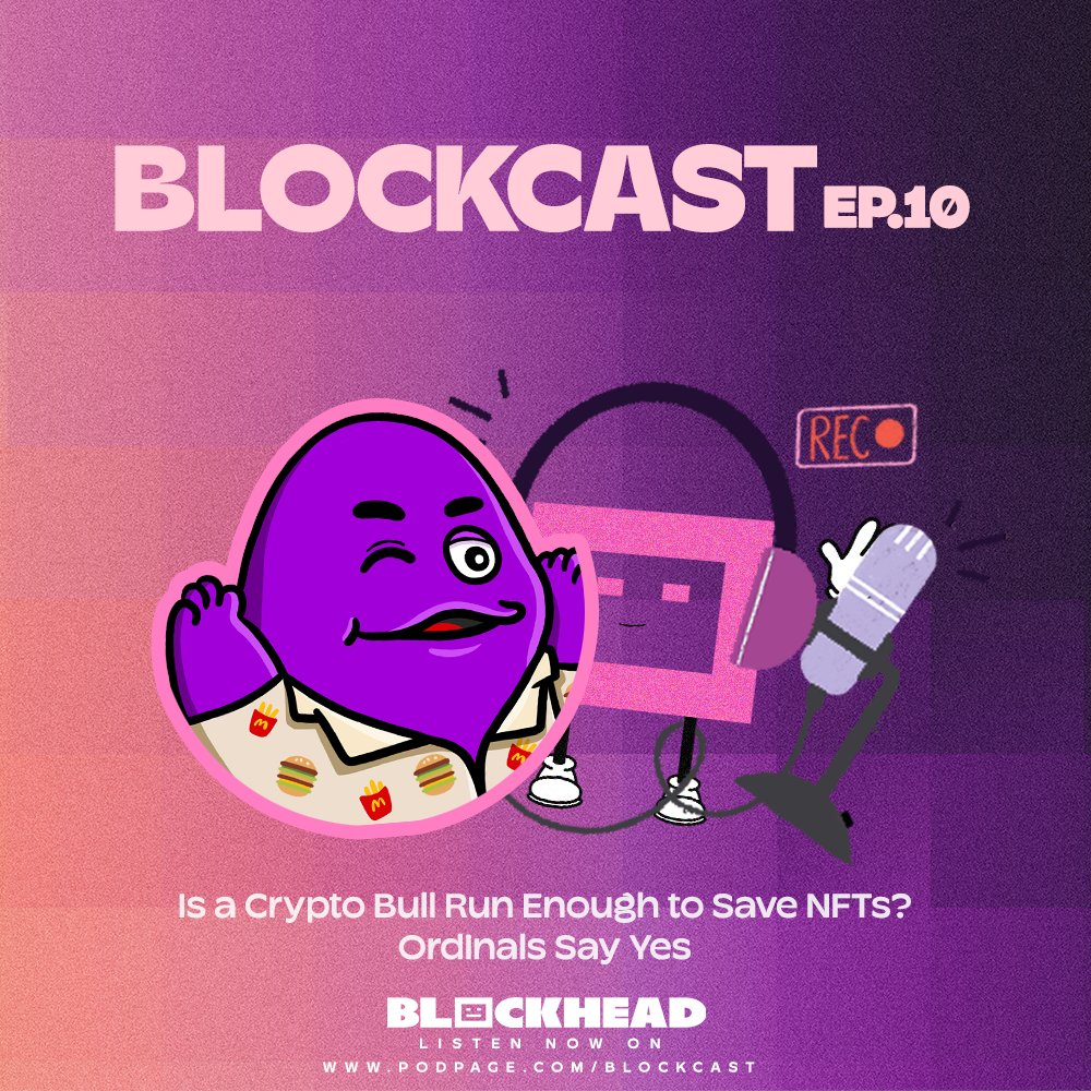 blockhead_co's tweet image. Now that the market has entered bull-mode, are we seeing the re-emergence of NFTs through the hype of Ordinals and Solana NFT?

Join Blockhead on our last #Blockcast episode of 2023 as we talk about #ordinals and fast-food #NFTs:

open.spotify.com/show/40Br6aVRr…