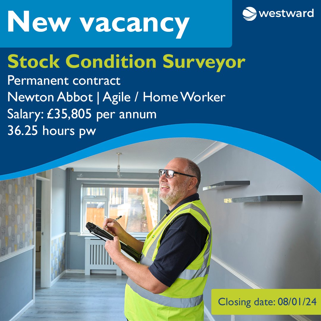 New year, new role? Don't miss the chance to join us as a Stock Condition Surveyor in our Property Services team. You will work on our properties across Devon and Cornwall, 36.25 hours pw. Apply here: ce0257li.webitrent.com/ce0257li_webre…