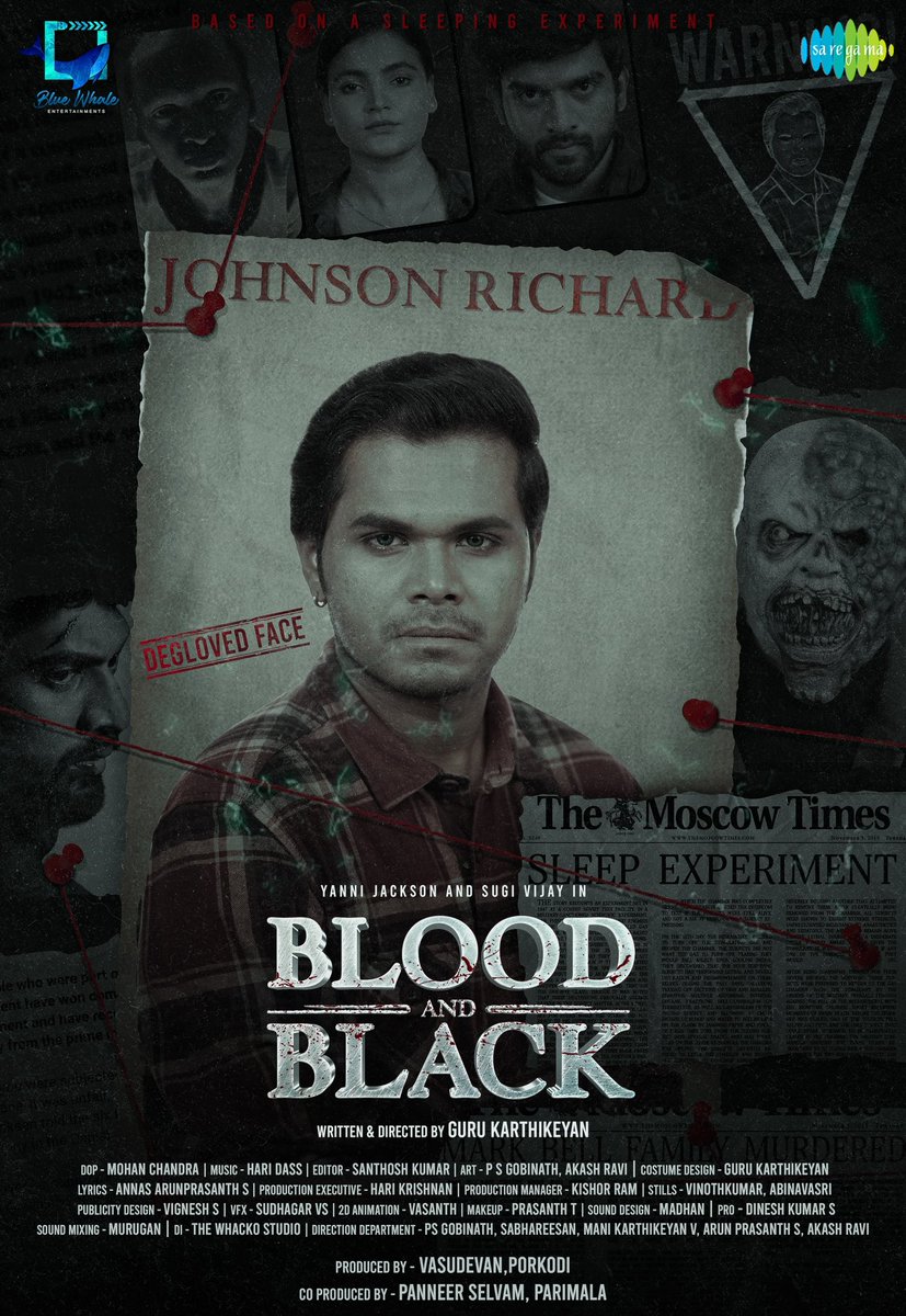 Extremely Happy To Release The FirstLook Of #BloodandBlack ❤️ Congratulations team Blood and Black! good luck for your release and future endeavors 💐 @bluewhaleentertainments @knpopz @mohan____mk @_haridass_13