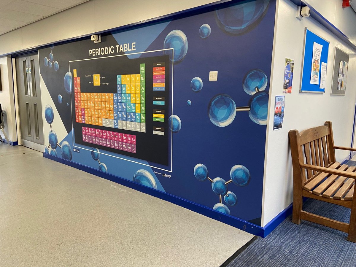 Thank you thank you thank you to the amazing Lubrizol company who have sponsored this amazing periodic table outside one of our Science labs. Your generosity and community spirit is fantastic. This will help enormously with our GCSE Science curriculum