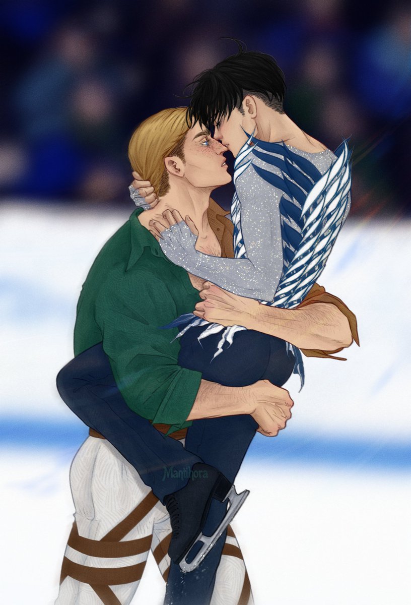 𝑡ℎ𝑒 𝑐𝑎𝑝𝑡𝑢𝑟𝑒 𝑜𝑓 𝑡ℎ𝑒 𝑓𝑟𝑒𝑒𝑑𝑜𝑚 𝑏𝑖𝑟𝑑 ⛸️💙 #エルリ #eruri #levi #erwin #snk #iceskating