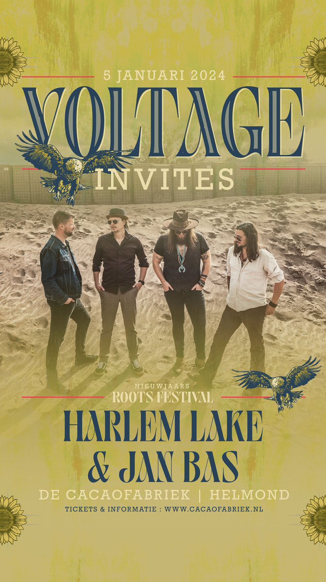 Voltage_Rocks's tweet image. NIEUWJAARSFESTIVALS met Harlem Lake 🥂

05-01-2024 @DeCacaofabriek : bit.ly/3MG43jf
06-01-2024 @Cpuntmaaktmee : bit.ly/3TyICoo

Ben je wel bij, toch?! 🤩
Voltage ⚡️