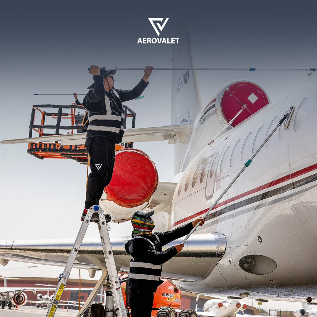 Taking Your Jet to New Heights of Cleanliness and Elegance! 
#aircraftdetailing #detailing #aircraft #aviation #aviationdetailing #privatejet #aircraftmaintenance #aircraftcleaning #aircraftdetailer #autodetailing #detailers #boeing #airplanewashing #aerovalet #cabincrew #dubai