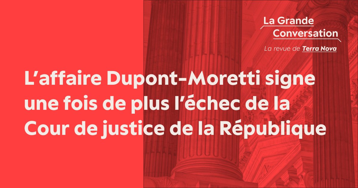 #Politique #CJR
⚖️ Que nous enseigne l'affaire #DupontMoretti sur la Cour de justice de la République, objet de critiques de longue date ? 
Les éclairages de <a href="/DenisBaranger/">Denis Baranger</a> dans un entretien inédit pour <a href="/_LaConversation/">La Grande Conversation</a> de <a href="/_Terra_Nova/">Terra Nova, le think tank</a> ➡️lagrandeconversation.com/politique/laff…