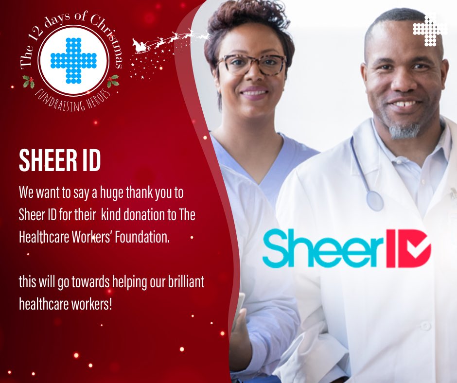On the tenth day of Christmas, we are thanking @SheerID for their amazing support of our healthcare workers. Thank you! #charity #support #healthcare #donation #fundraising #christmas #community