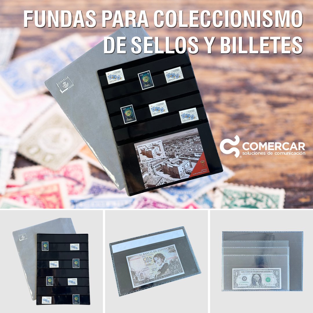 #Fundas #Filatelia y #Notafilia para guardar #colecciones de #sellos y #billetes
Fabricadas en materiales que evitan que transfiera la tinta
#Comercar #SomosFabricantes #Personalización
#Comunicación #Publicidad #Marketing #Merchandising #Eventos #IFEMA #Aimfap #Promogift #Cprint