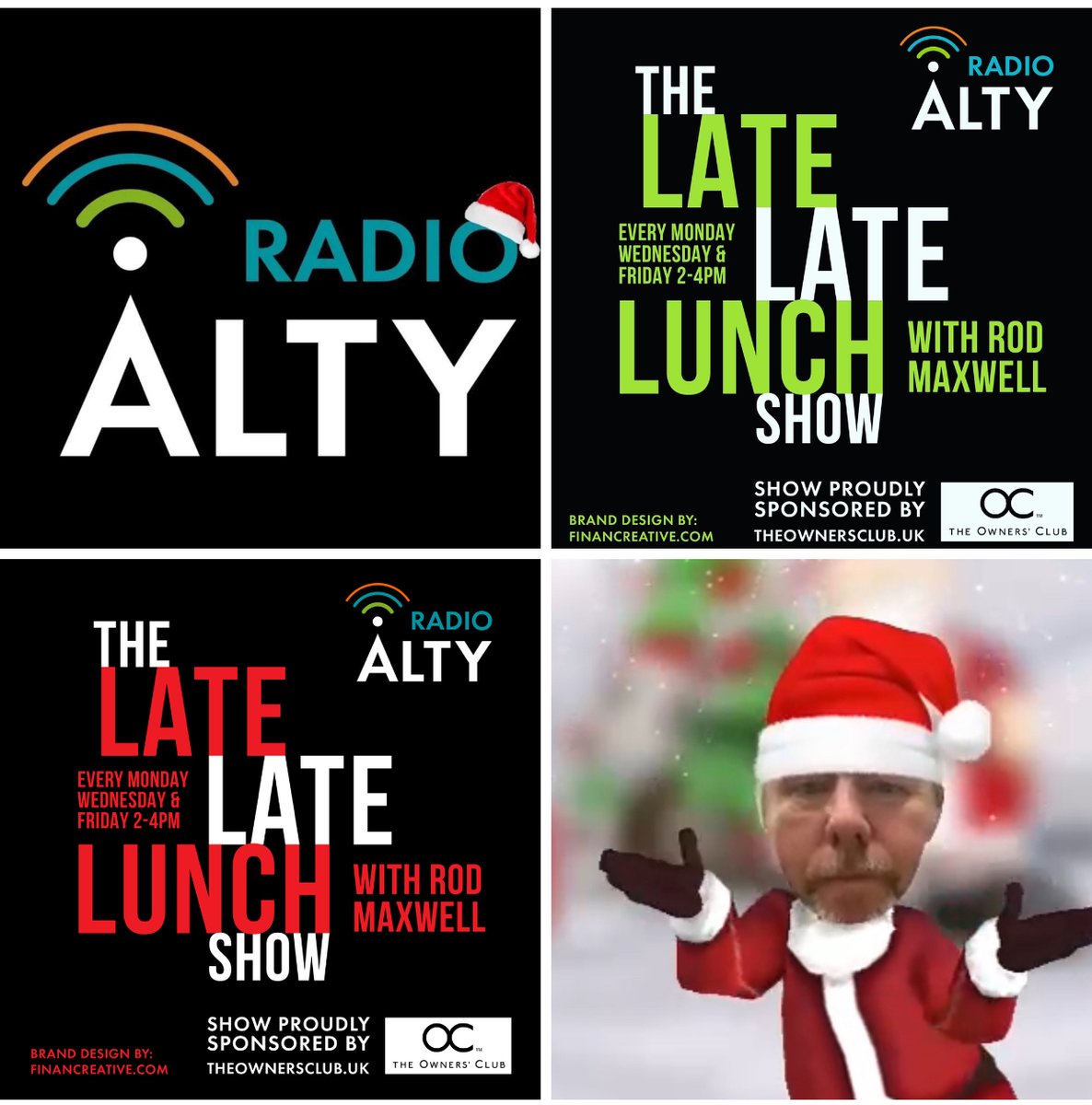 Festive favs on #theLateLateLunchshow today from 2pm. Call or text Rod on 07935537425 for any requests, shout outs or festive craic! RadioAlty.co.uk - listen online, apps, or Alexa. Supported by theOwnersclub.uk #Xmas #DrivingHome4Xmas