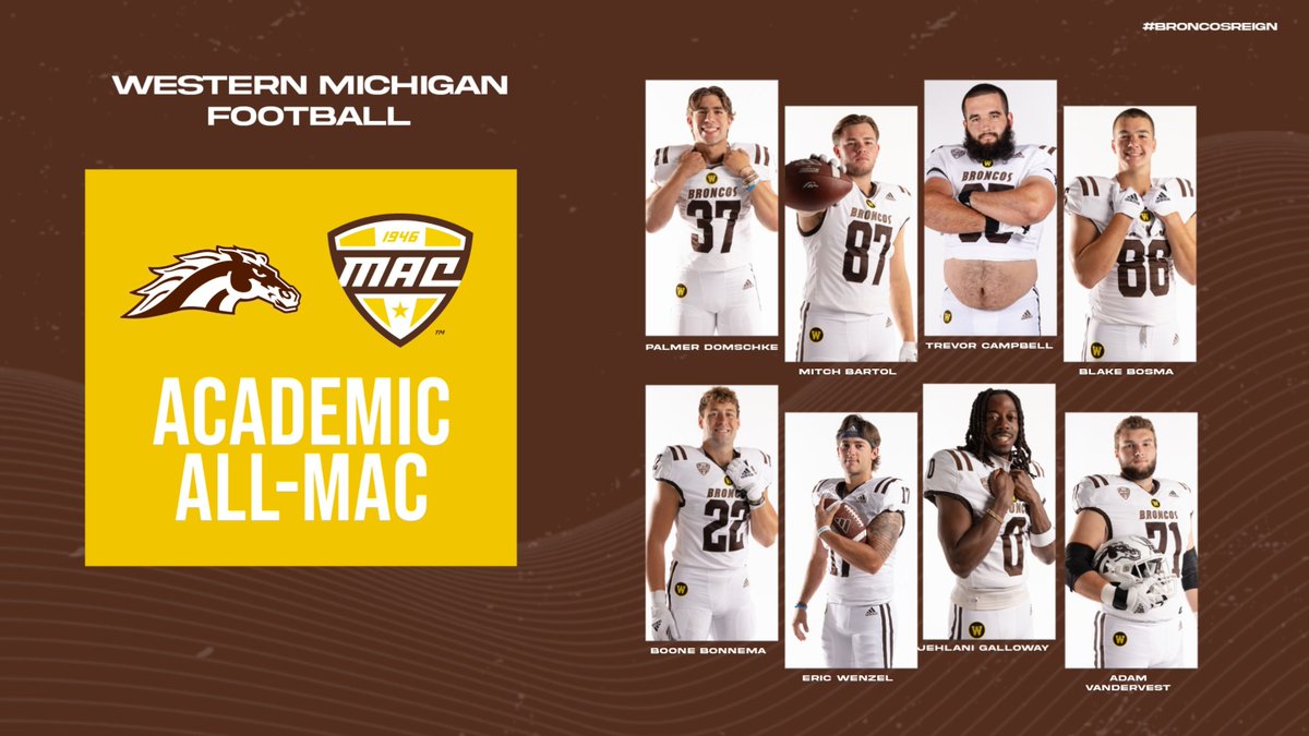 Congratulations to our 16 Academic All-MAC selections!!

#STUDENTAthlete
#BroncosReign
#EAT