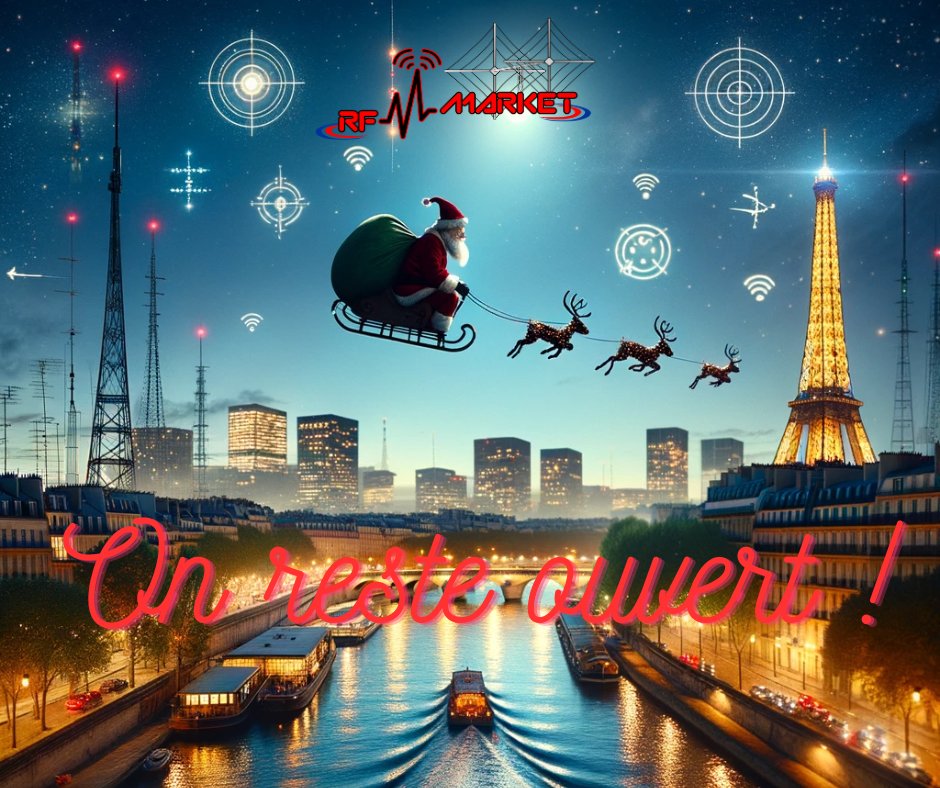 🎉 On reste ouvert rien que pour vous pour cette fin et début d'année 🥳! Stayed tuned comme ils disent de l'autre côté de l'atlantique 🌟🌍, plein de surprises vous attendent sur 2024 🚀🎁! #radioamateur #amateurradio #swl
--> rf-market.fr