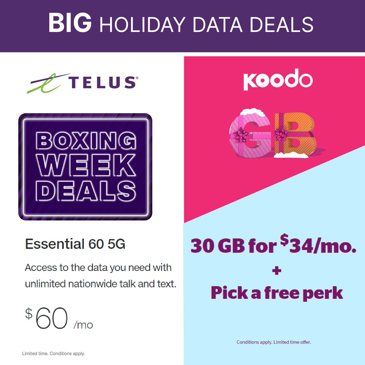 These are just a couple of the amazing discounts happening now! Some terms &amp; conditions apply. Visit your nearest GBS TELUS &amp; Koodo store gbstech.com/locations #gbstech #telus #koodo