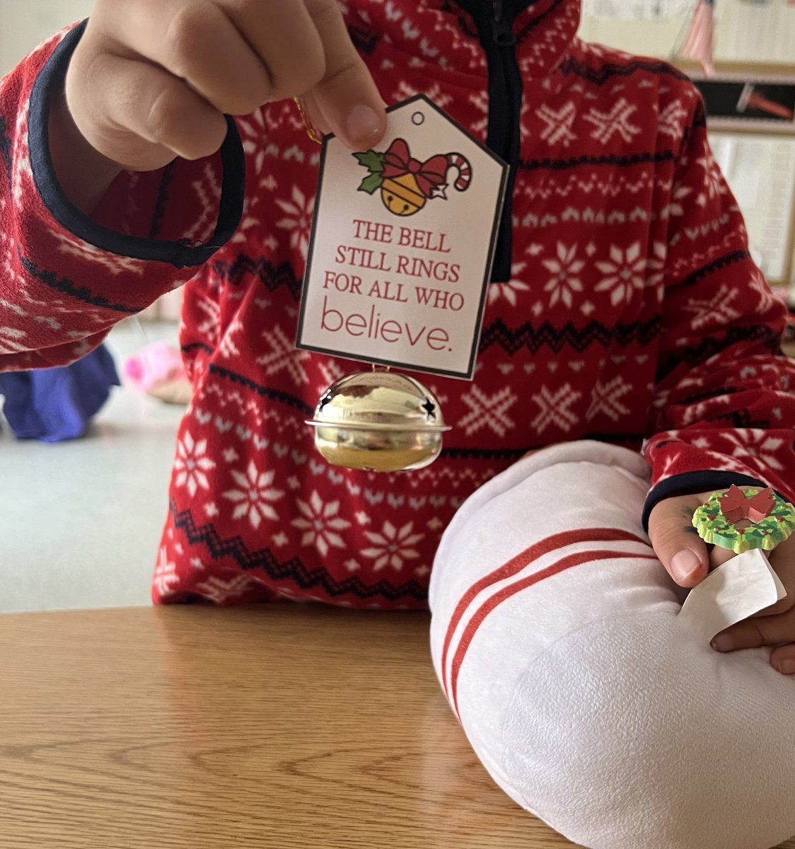 The bell still rings for us. As it does for all those who truly believe. 🎅🏼#polarexpress #pajamaday