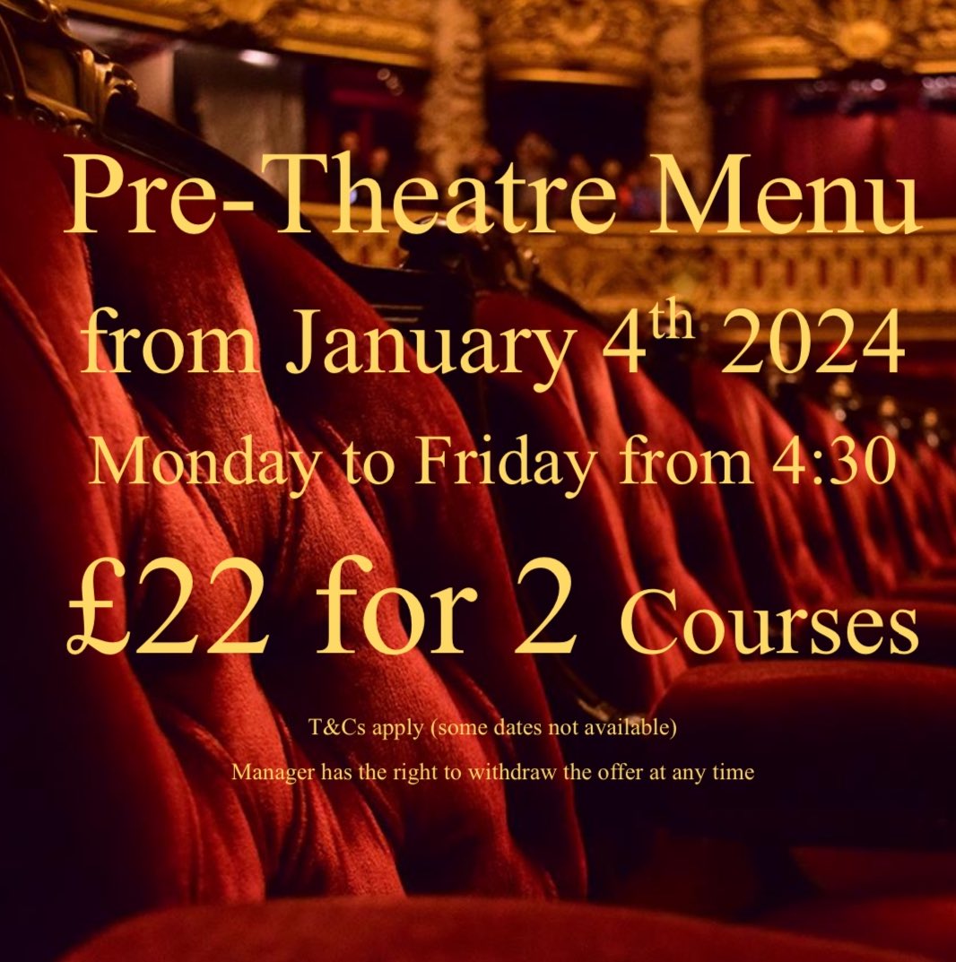Coming to Annies in 2024, our new Pre-Theatre Menu🎭 Available Monday to Friday from 4.30pm starting on the 4th January, dine with 2 courses for £22! Our full restaurant menu will still be available too✨ Available to book now through our website🎩 @TheRoyalExMcr #pretheatre