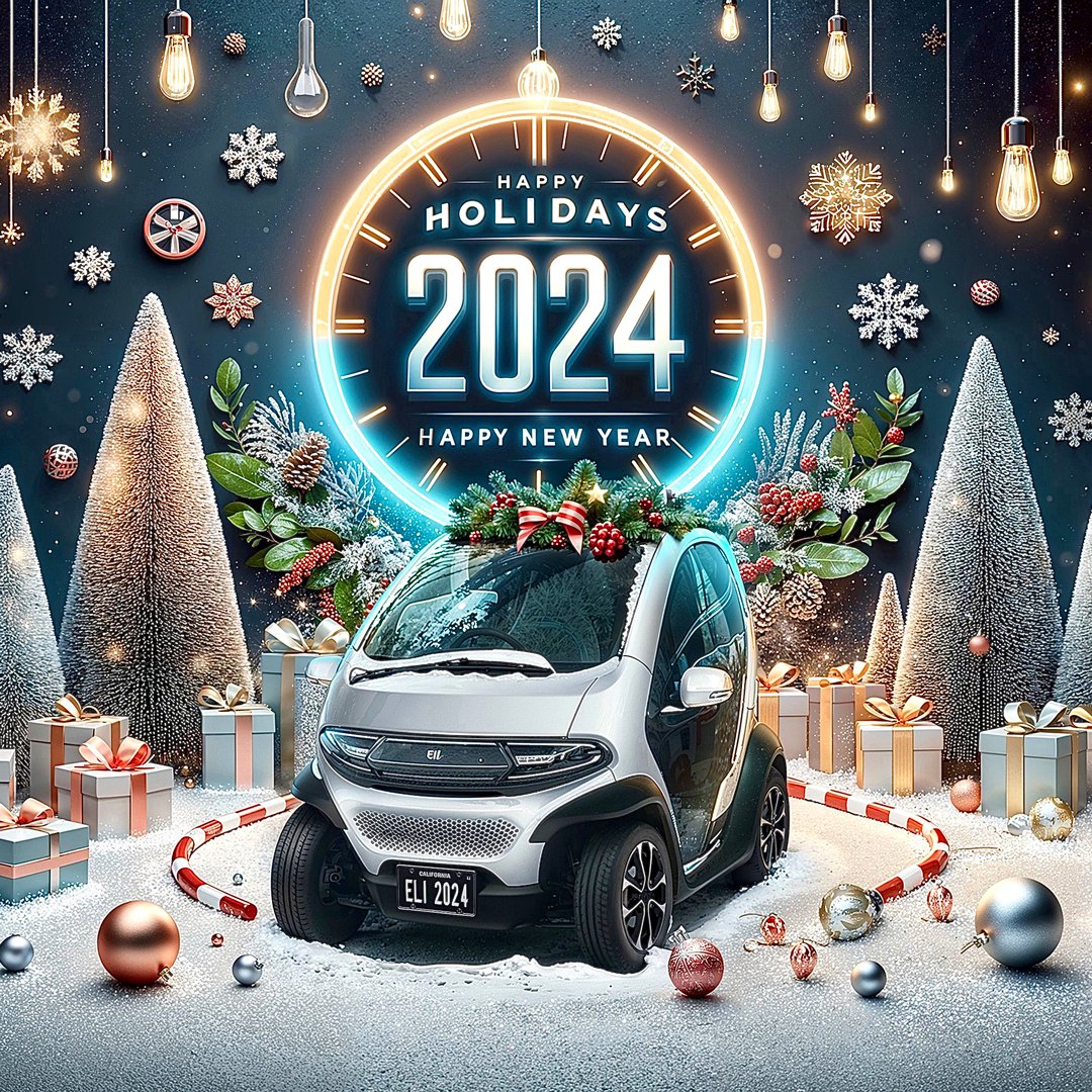 Happy Holidays from all of us at Eli Electric Vehicles! 🎉☃️

2023 has been a fantastic journey filled with exciting moments and groundbreaking achievements, but hold on tight because 2024 promises even bigger, brighter things! 🚙🌟

#HappyHolidays #micromobility #TheNewAtoB #EVs