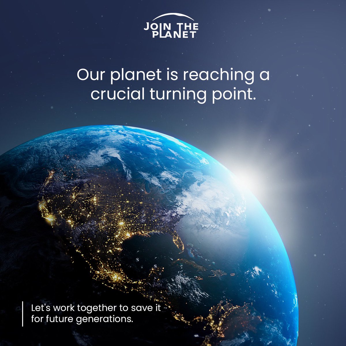 We hold the conviction that addressing climate change the protection, restoration, and responsible management of our natural environment.

#JoinThePlanet #SustainabilityNow #ChangeMakers #SocialResponsibility