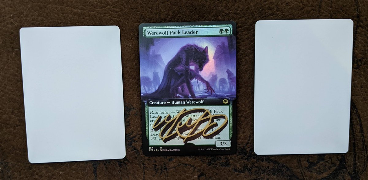 I love the various holiday gift exchanges across MtG discords, but the Artist Proof one is a whole other level. I received this package in the mail today and I am blown away. More great additions to my werewolf AP collection. #gratitude #SupportArtists