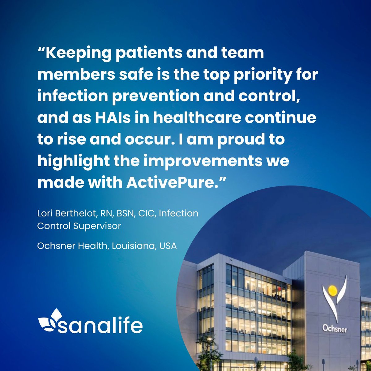See #ActivePure In Action Reducing #HAIs 💙 🤝
Learn more at 👉 sanalife.info/3A5h2mp 
•••
#Sanalife #IAQ #health #healthcare #building #innovation #B2B #CleanAir #air #HVAC #sustainability #FacilityManagement #HealthyBuildings #startup