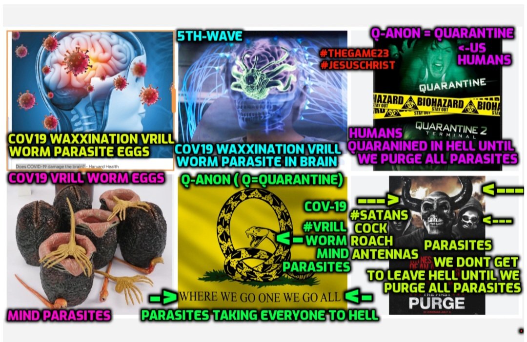 #qanon #covid19 #wherewegoonewegoall #vrillworm #parasites #thepurge #quarantine #5thwave #hivemind #satan #lilith #fallenangels  #insectoids #mindparasites #thegame23 #jesuschrist #cicada3301 #ctf007 #solarflash #endgame