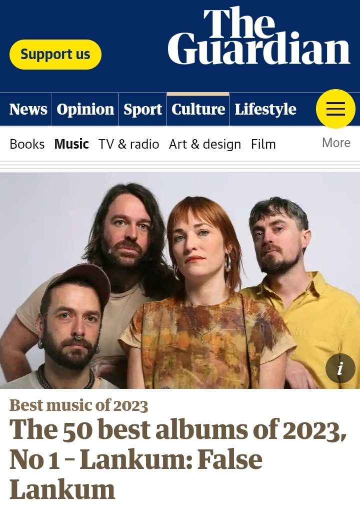 Ah lads, this is getting mental... FALSE LANKUM is Album of the Year in The @guardian today. What a year. ❤❤❤