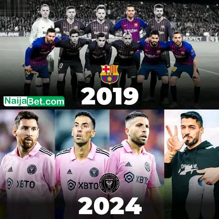 🚨NOW OFFICIAL AND CONFIRMED! The FC Barcelona Legends reunion at Inter Miami: 🇦🇷 Lionel Messi 🇪🇸 Sergio Busquets 🇪🇸 Jordi Alba 🇺🇾 Luis Súarez Can't wait for 2024 to watch them playing together again. 😍 #ClubWC | Al Nassr | Beckham | Neymar | Lavia | GIGM | Pogba | Jota | The…