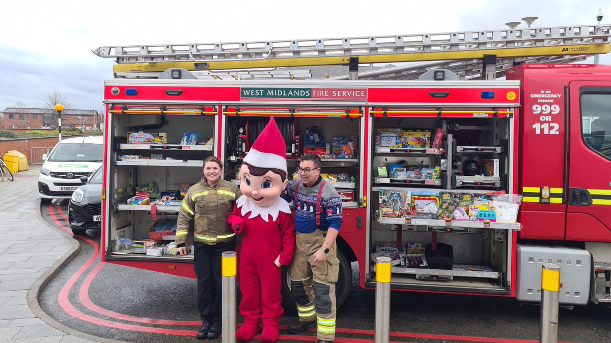 We have delivered thank you so much to everyone who donated we can't do what we do without you. Special thanks to all the crews that have helped today. 2 trucks 2 hospitals onto next year let's go for 3. ##fillafireengine @BBCCWR @Bham_Childrens @WestMidsFire @bbcm